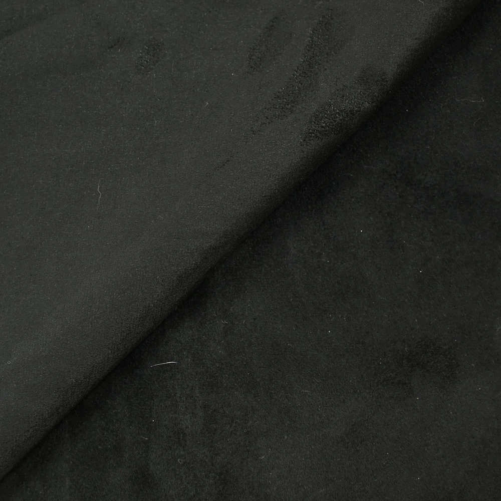 Faux daim polyester noir