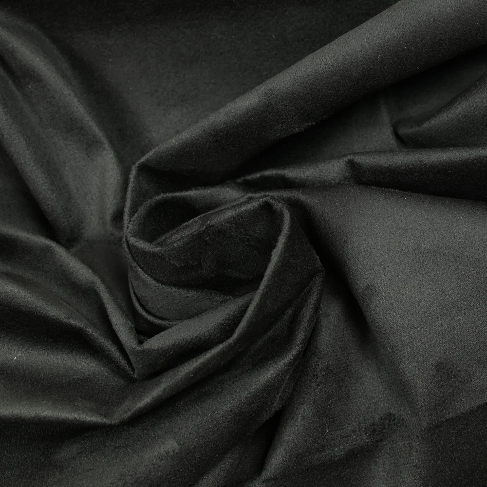 Faux daim polyester noir - Image 2