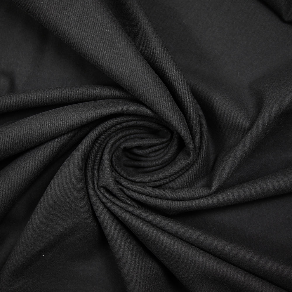 Flanelle polycoton noire - Image 2