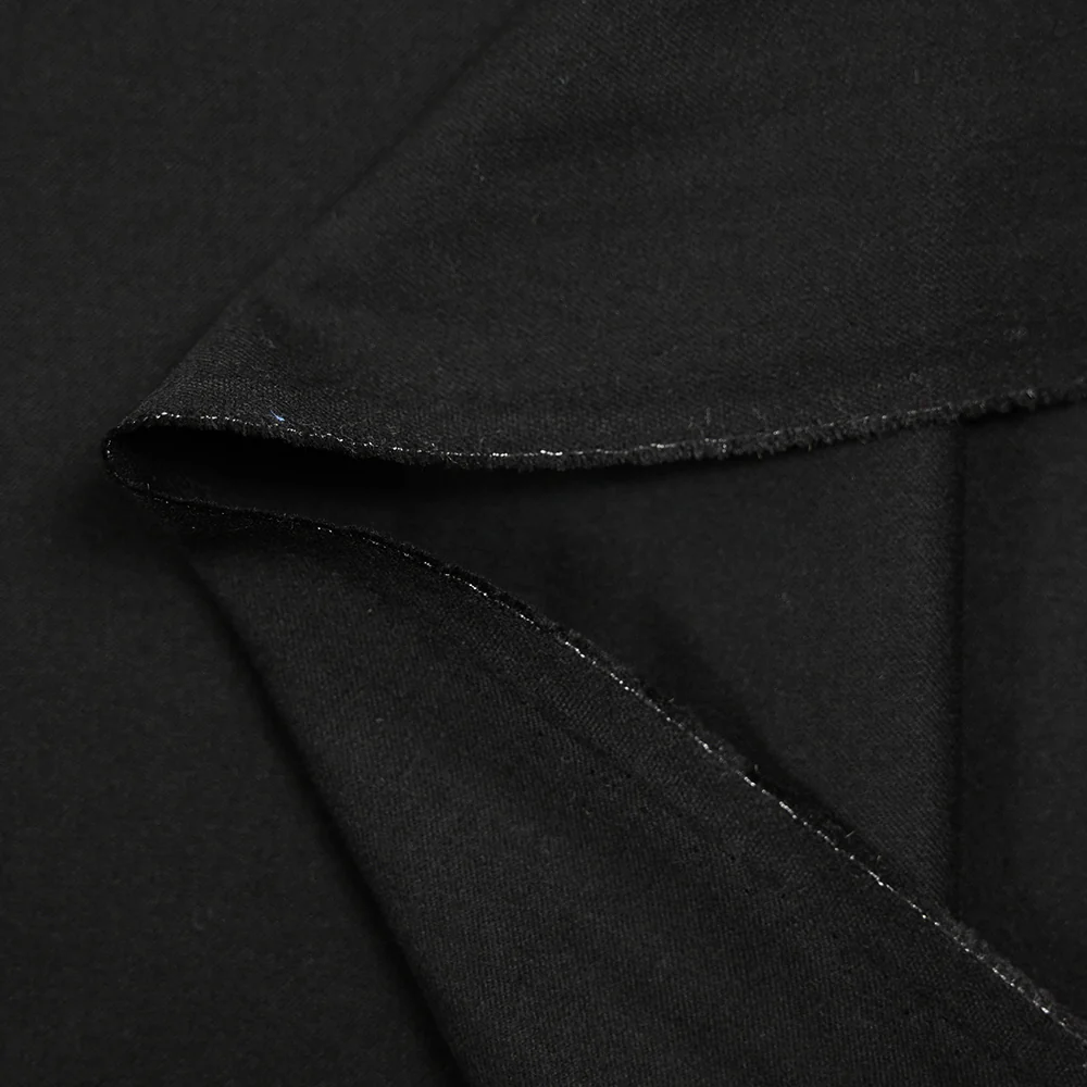 Flanelle polycoton noire - Image 3