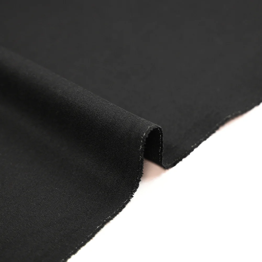 Flanelle polycoton noire - Image 4