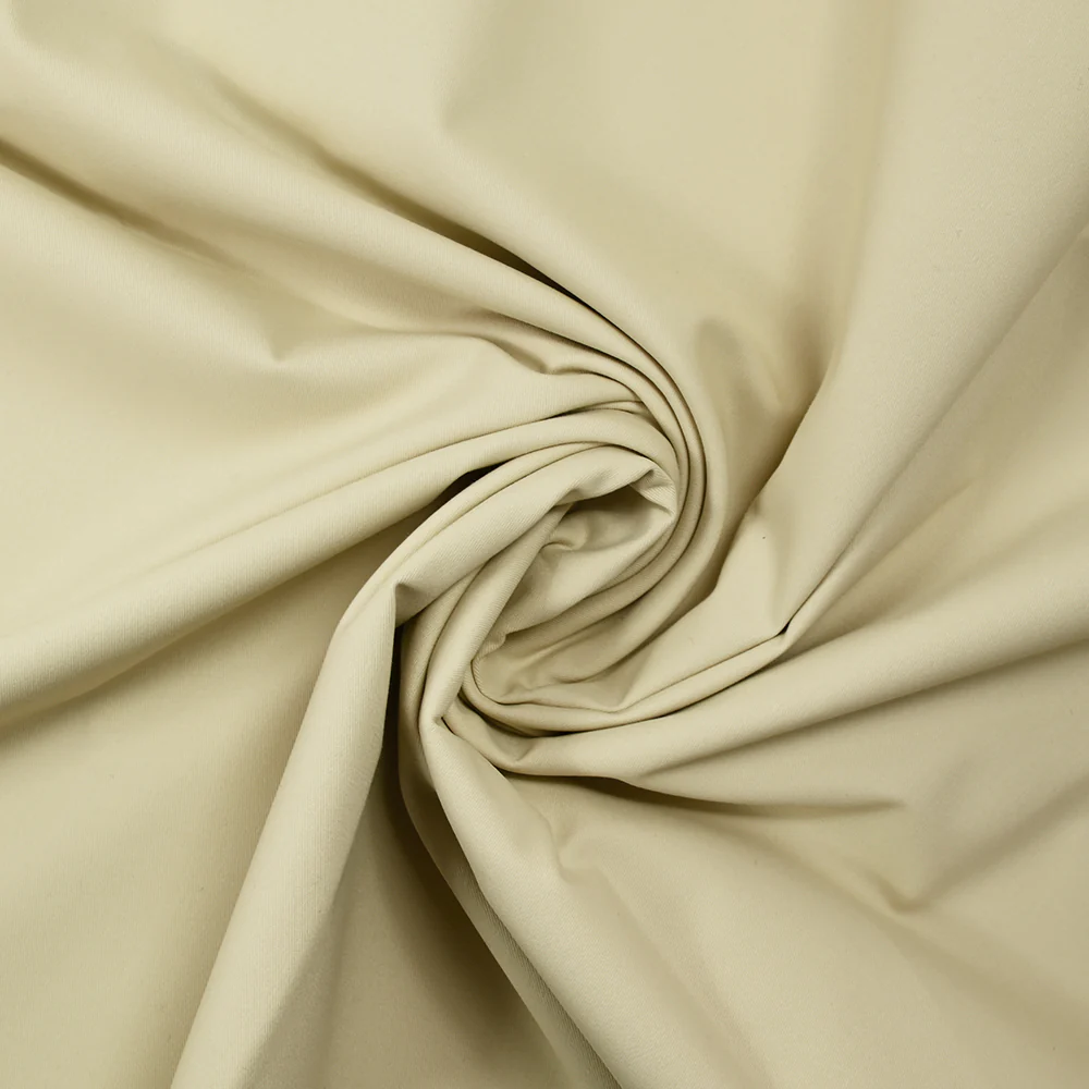Gabardine de coton élasthanne beige - Image 2