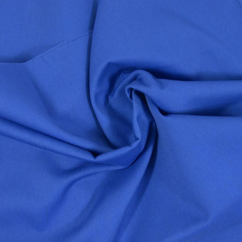 Gabardine polycoton sergé bleu roi - Image 2