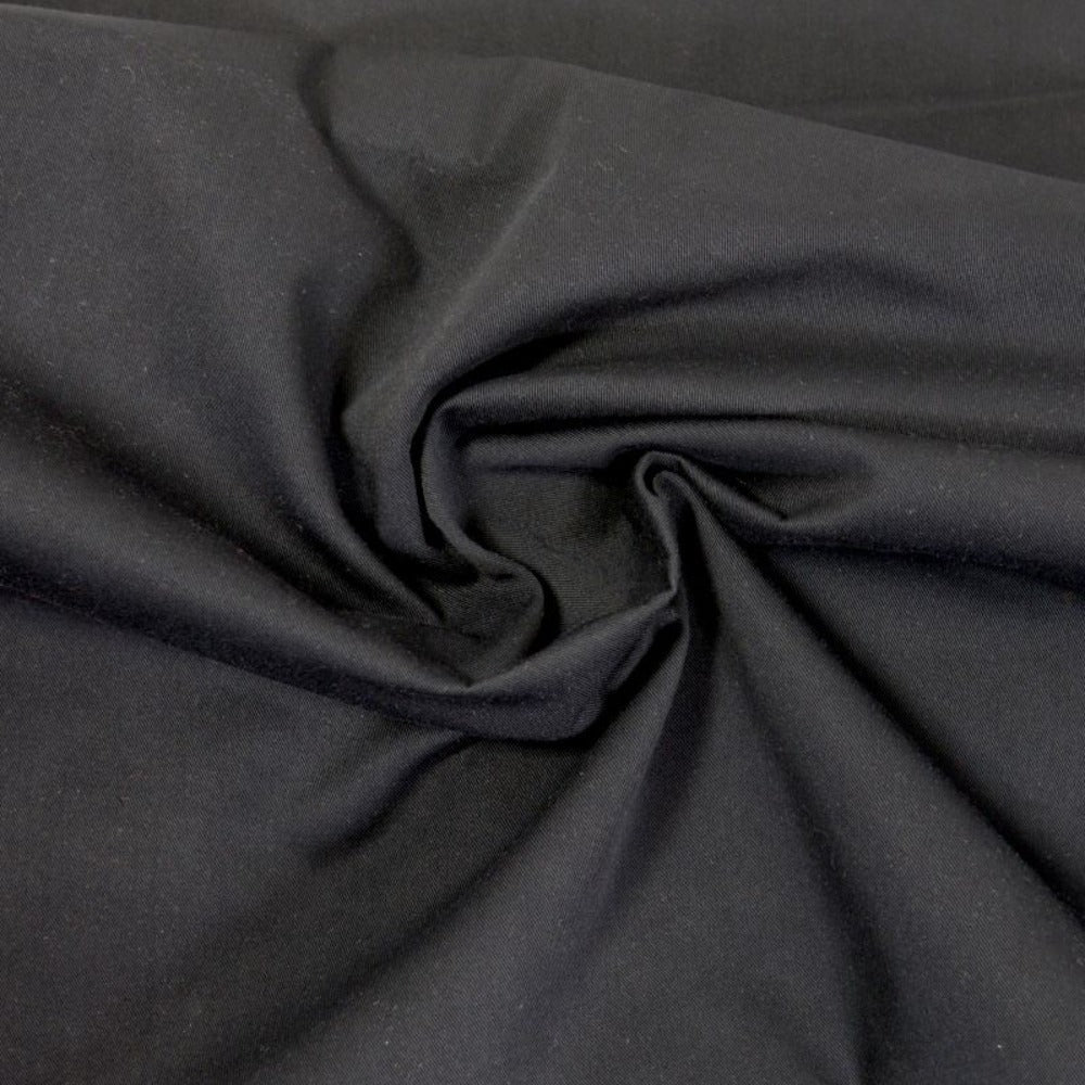 Gabardine polycoton sergé noir - Image 2