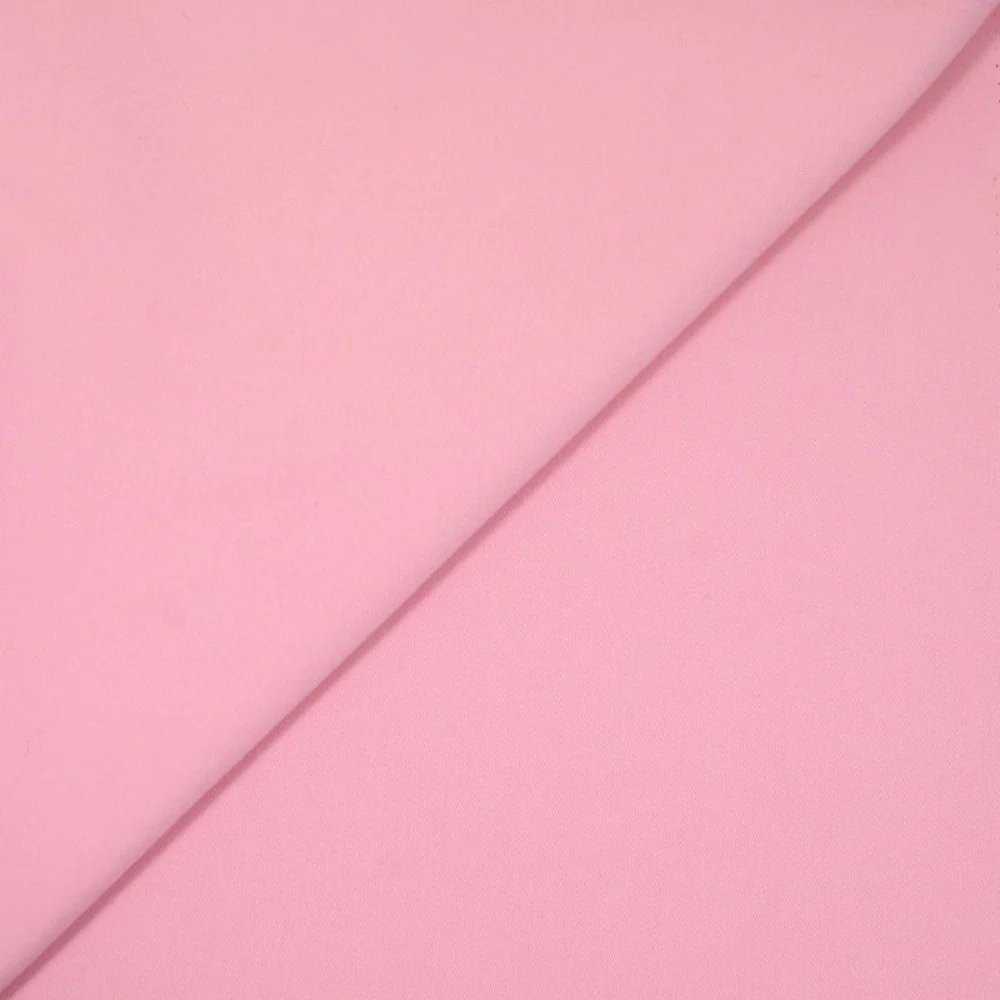 Gabardine polycoton sergé rose bébé