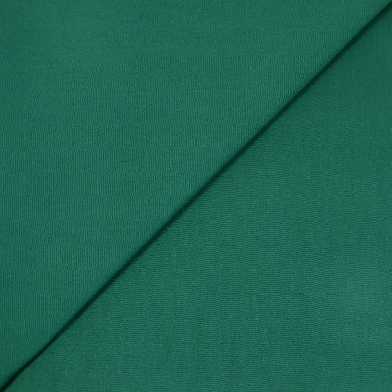 Gabardine polycoton sergé vert foret
