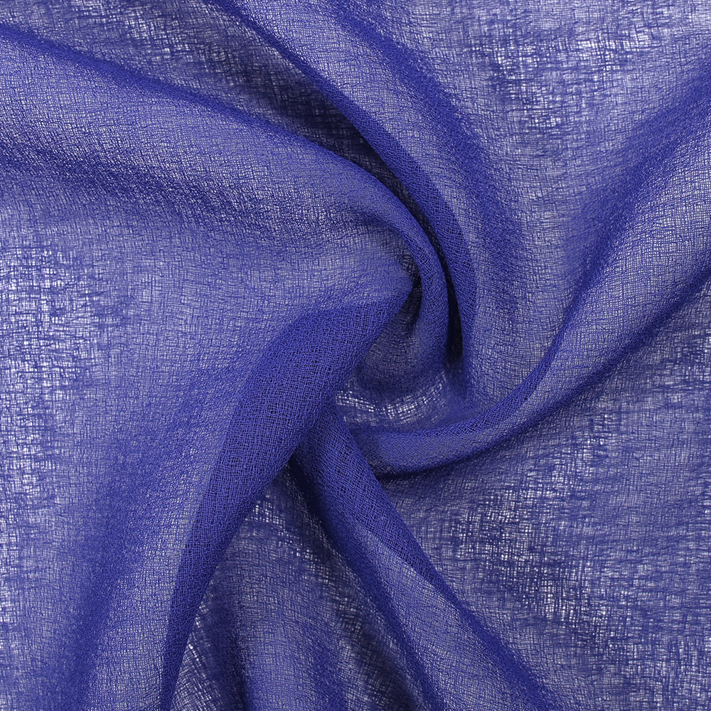 Gaze de polyester unie bleu roi - Image 2