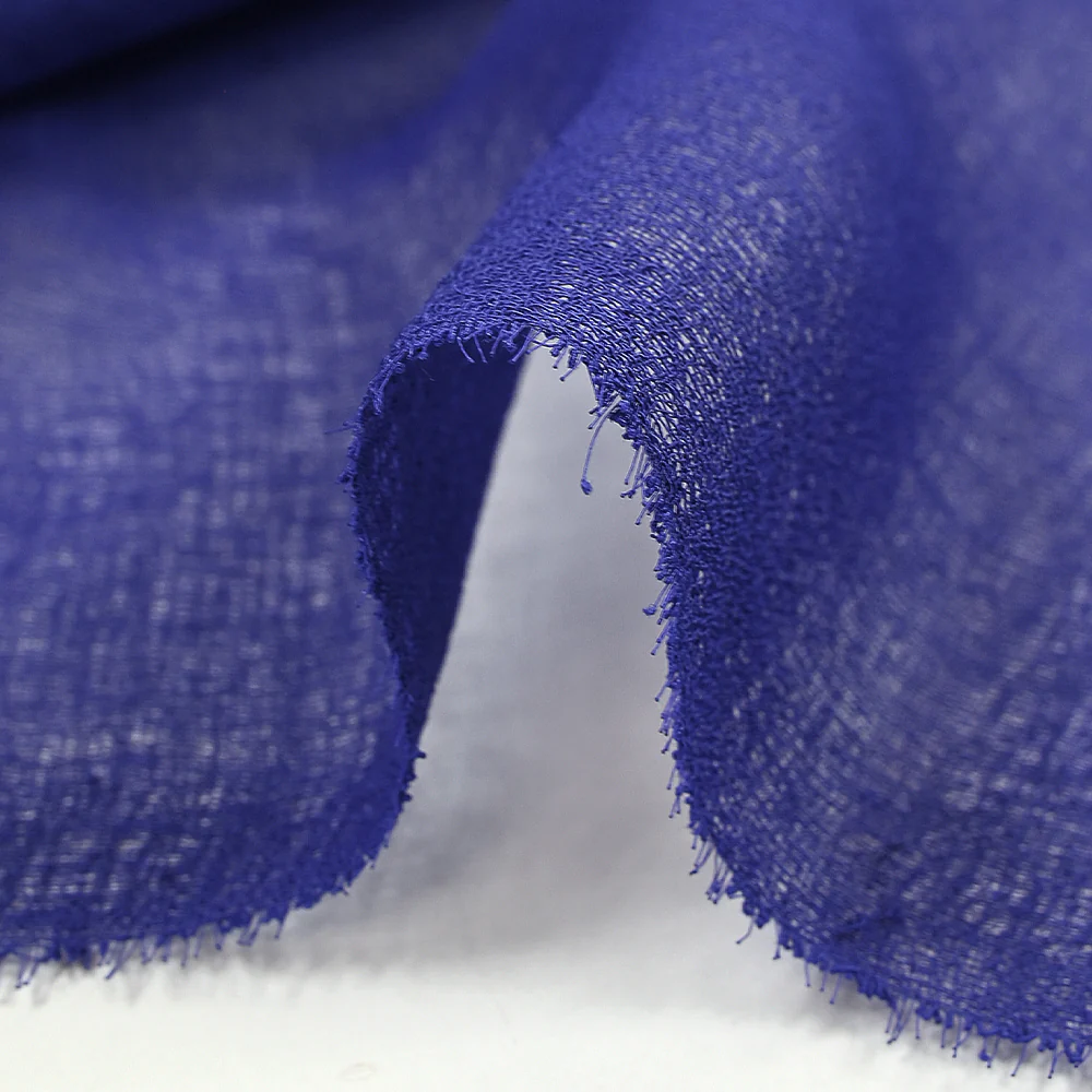 Gaze de polyester unie bleu roi - Image 7