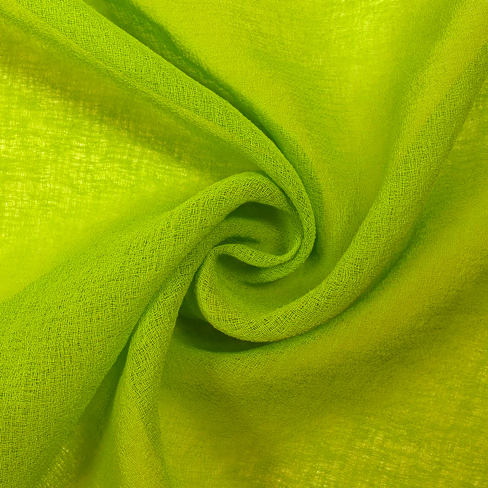 Gaze de polyester unie citron vert - Image 2