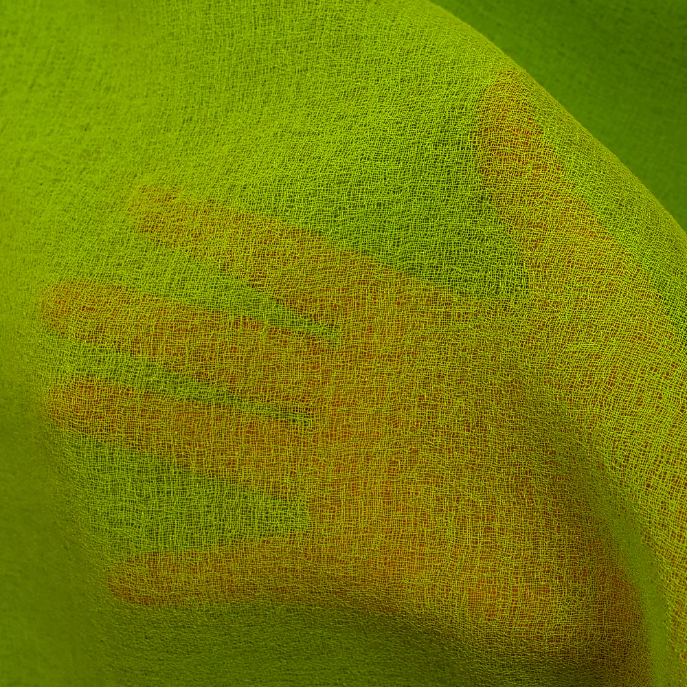 Gaze de polyester unie citron vert - Image 3