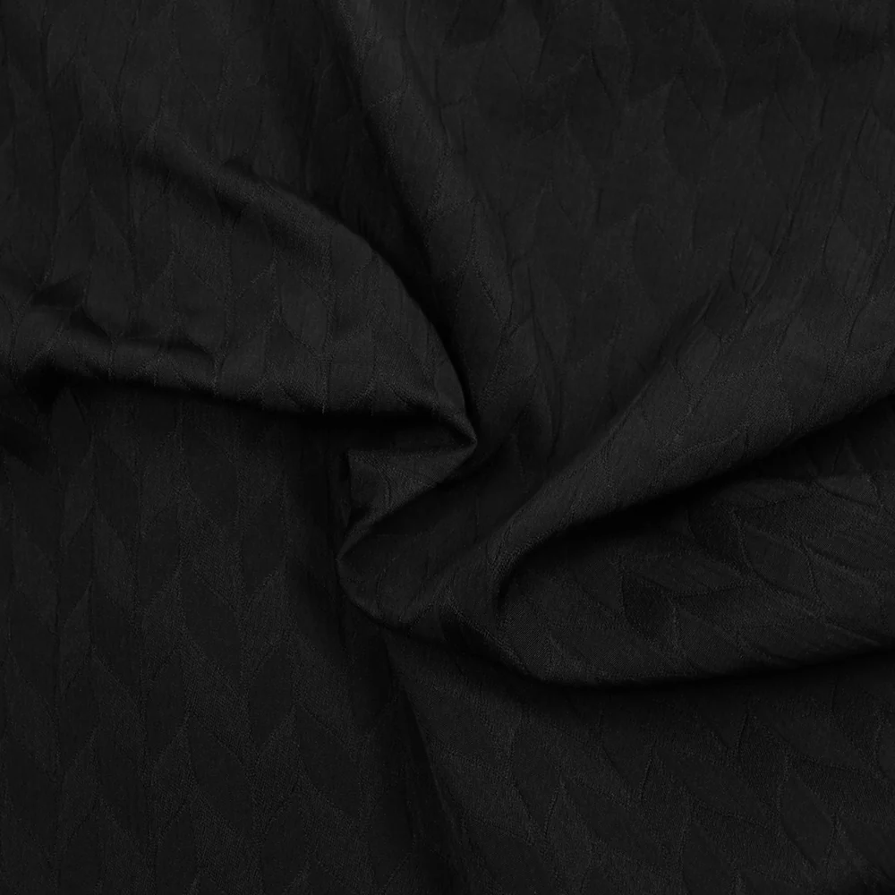 Jacquard polyester fantaisie noir - Image 2