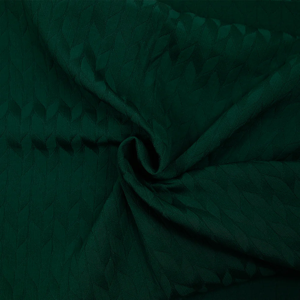 Jacquard polyester fantaisie vert - Image 2