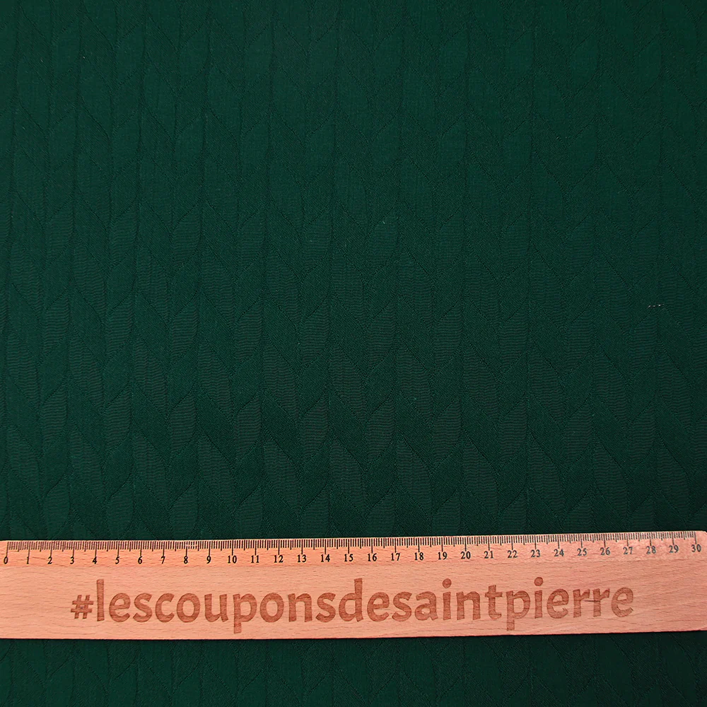 Jacquard polyester fantaisie vert - Image 3