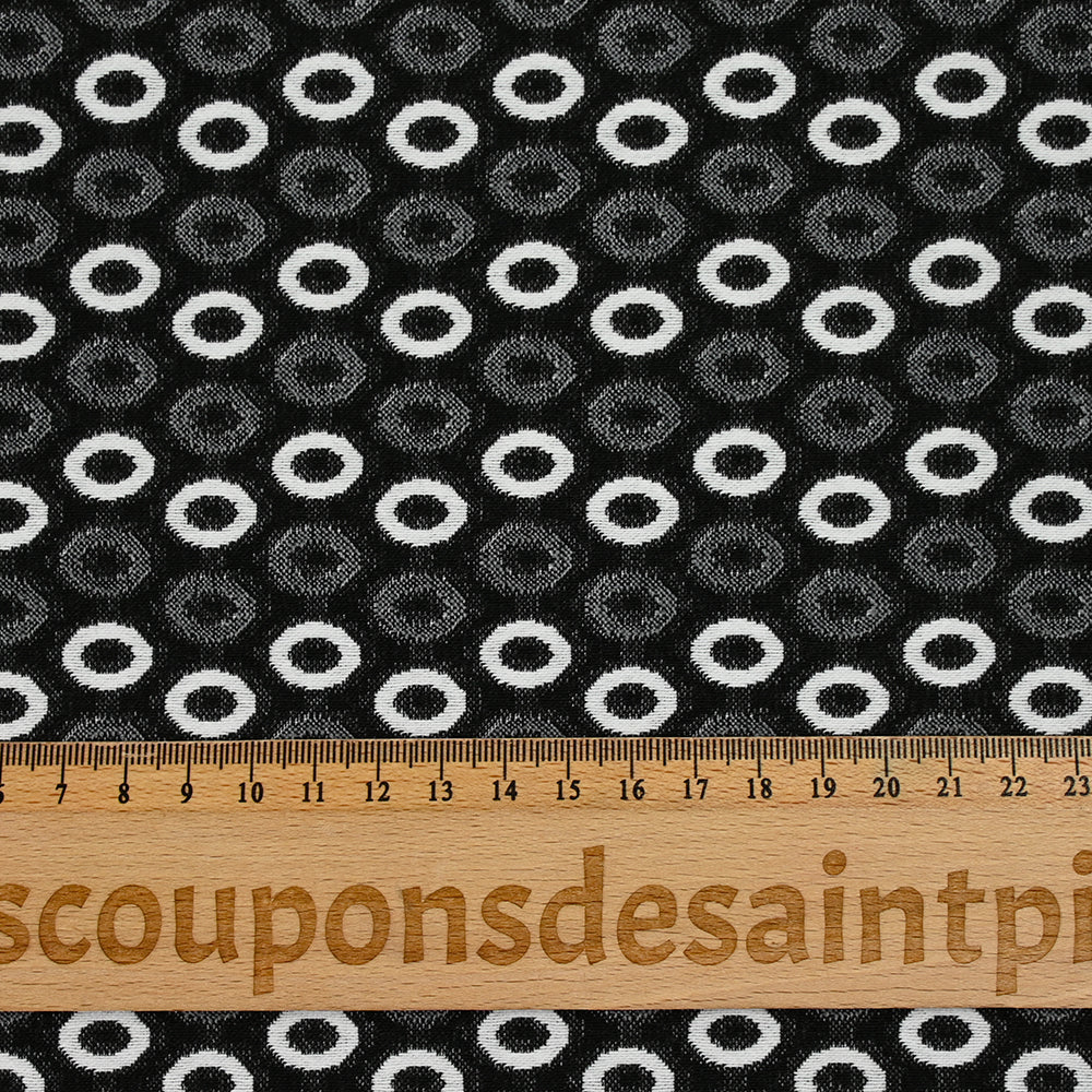 Jacquard polyviscose ovale fond noir - Image 3