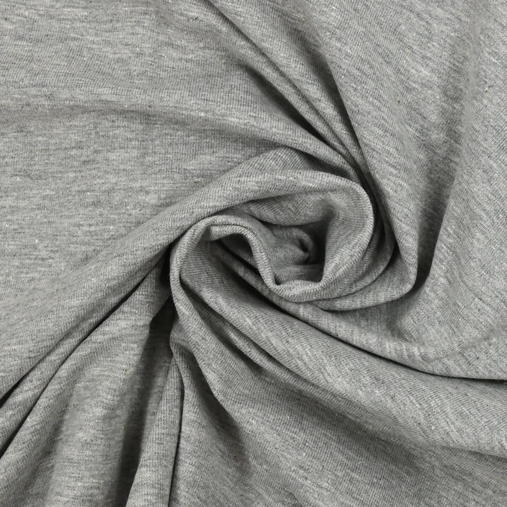 Jersey coton Bio gris chiné - Image 2