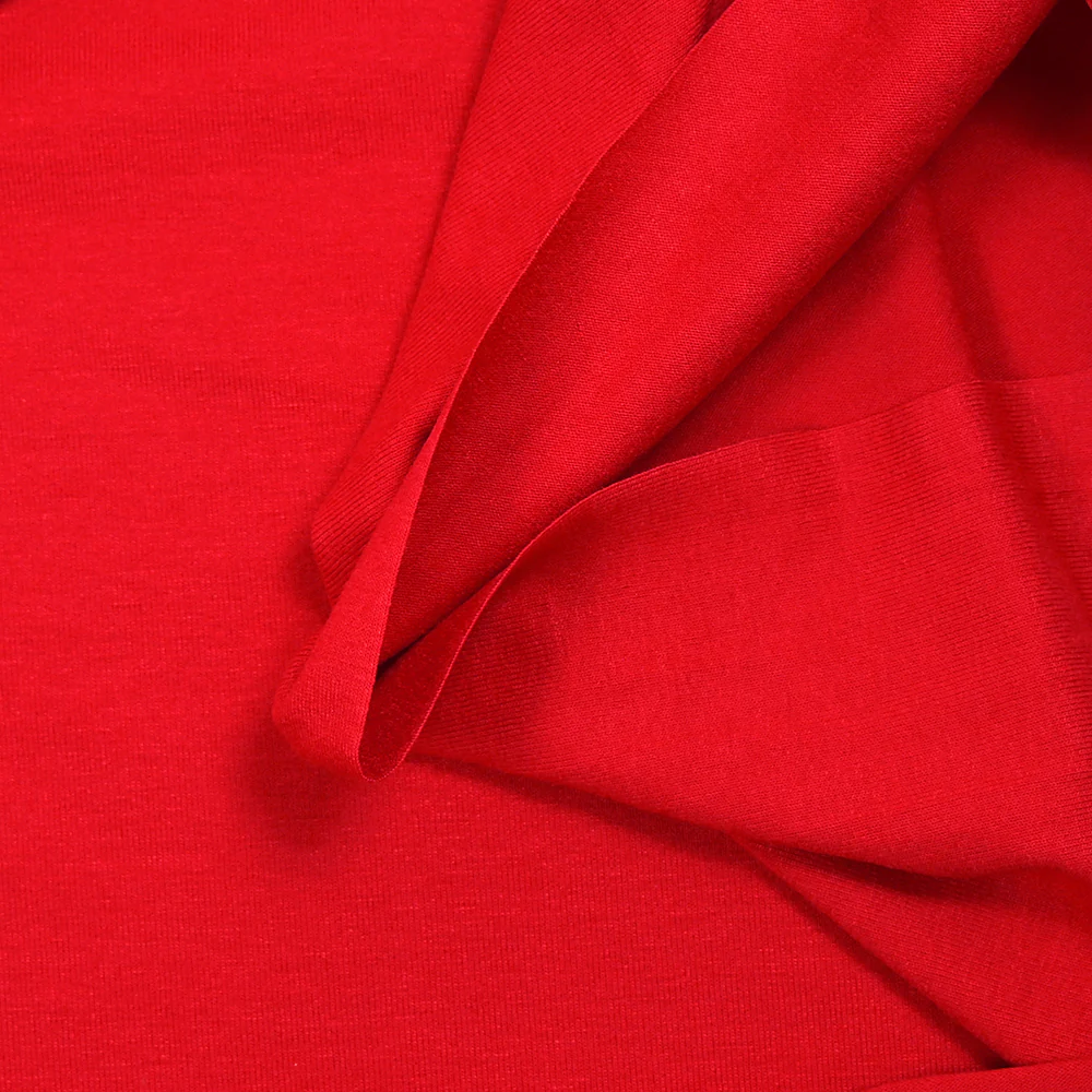 Jersey de coton fin rouge - Image 3