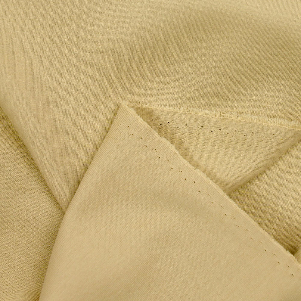 Jersey de coton interlock double face beige - Image 3