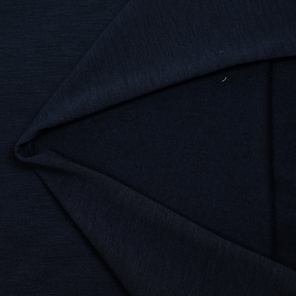 Jersey de polyester fin envers gratté bleu marine - Image 3