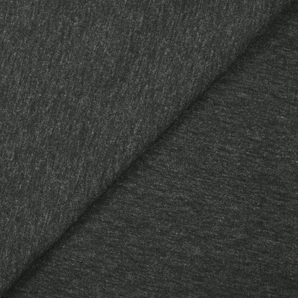 Jersey de polyviscose lourd envers gratté doux anthracite - Image 3