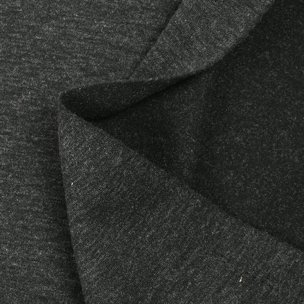 Jersey de polyviscose lourd envers gratté doux anthracite - Image 4
