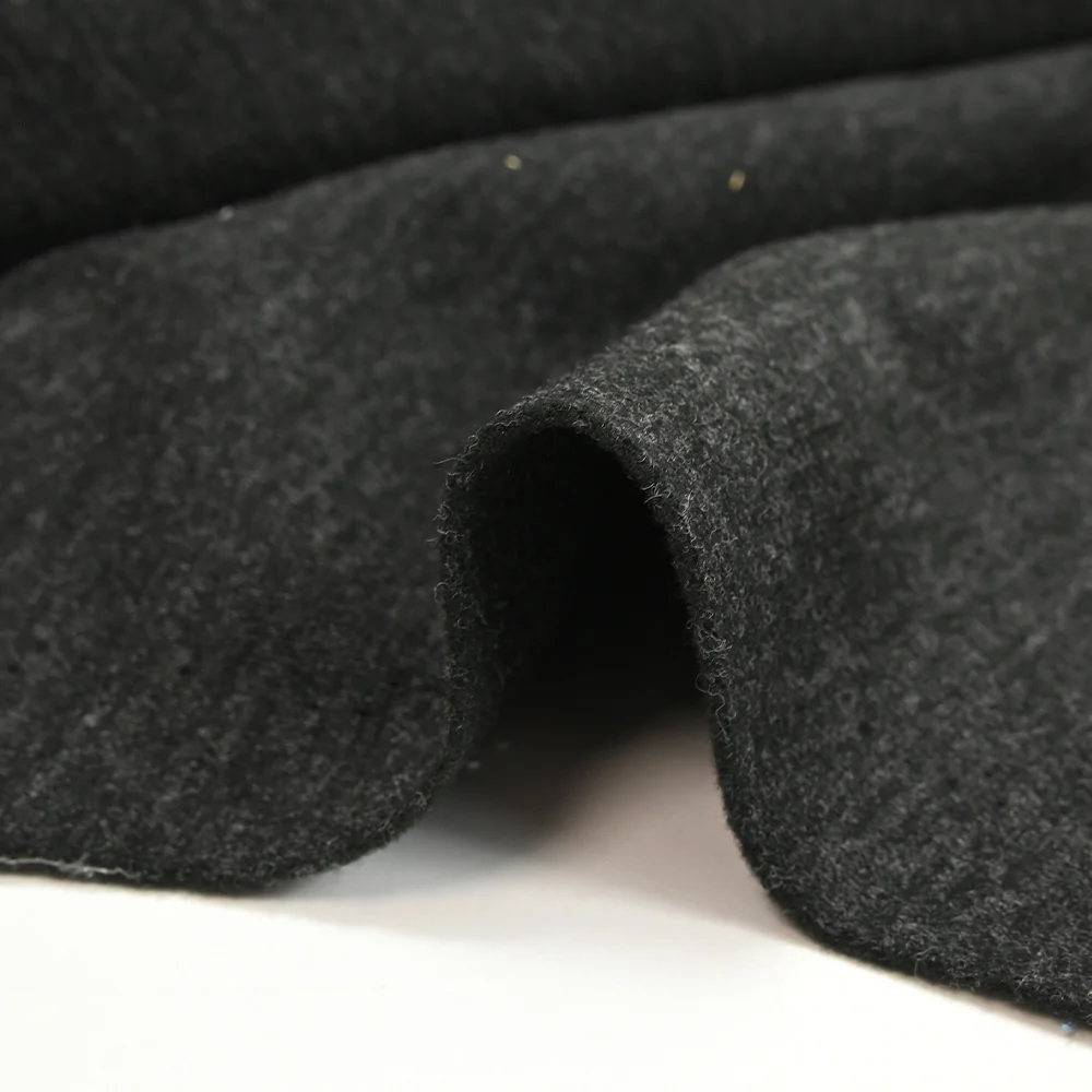Jersey de polyviscose lourd envers gratté doux anthracite - Image 5