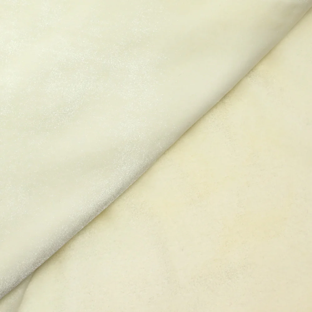 Jersey de velours ras brillant blanc cassé