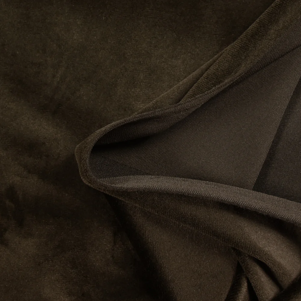 Jersey de velours tout doux chocolat - Image 5