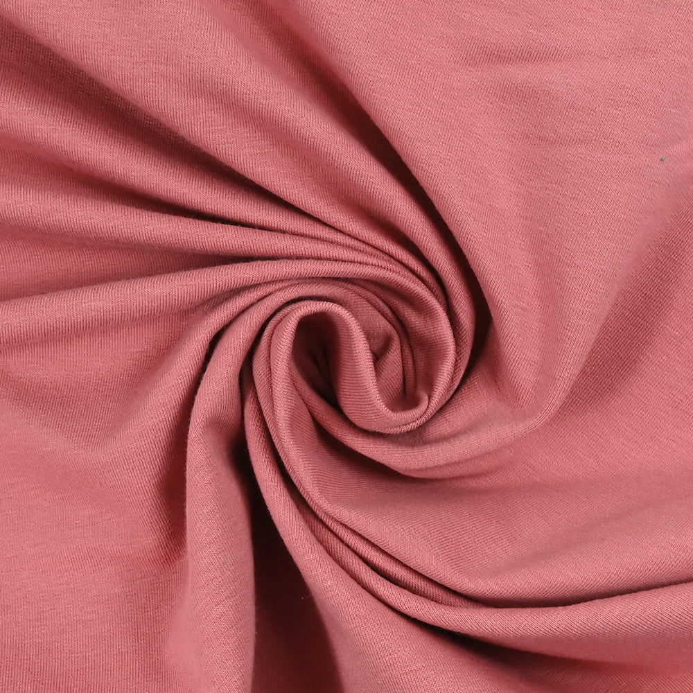 Jersey french terry coton Bio bois de rose - Image 2