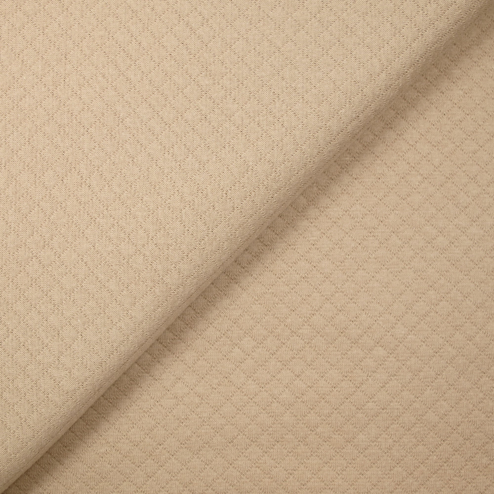 Jersey matelassé 100% coton petits losanges beige