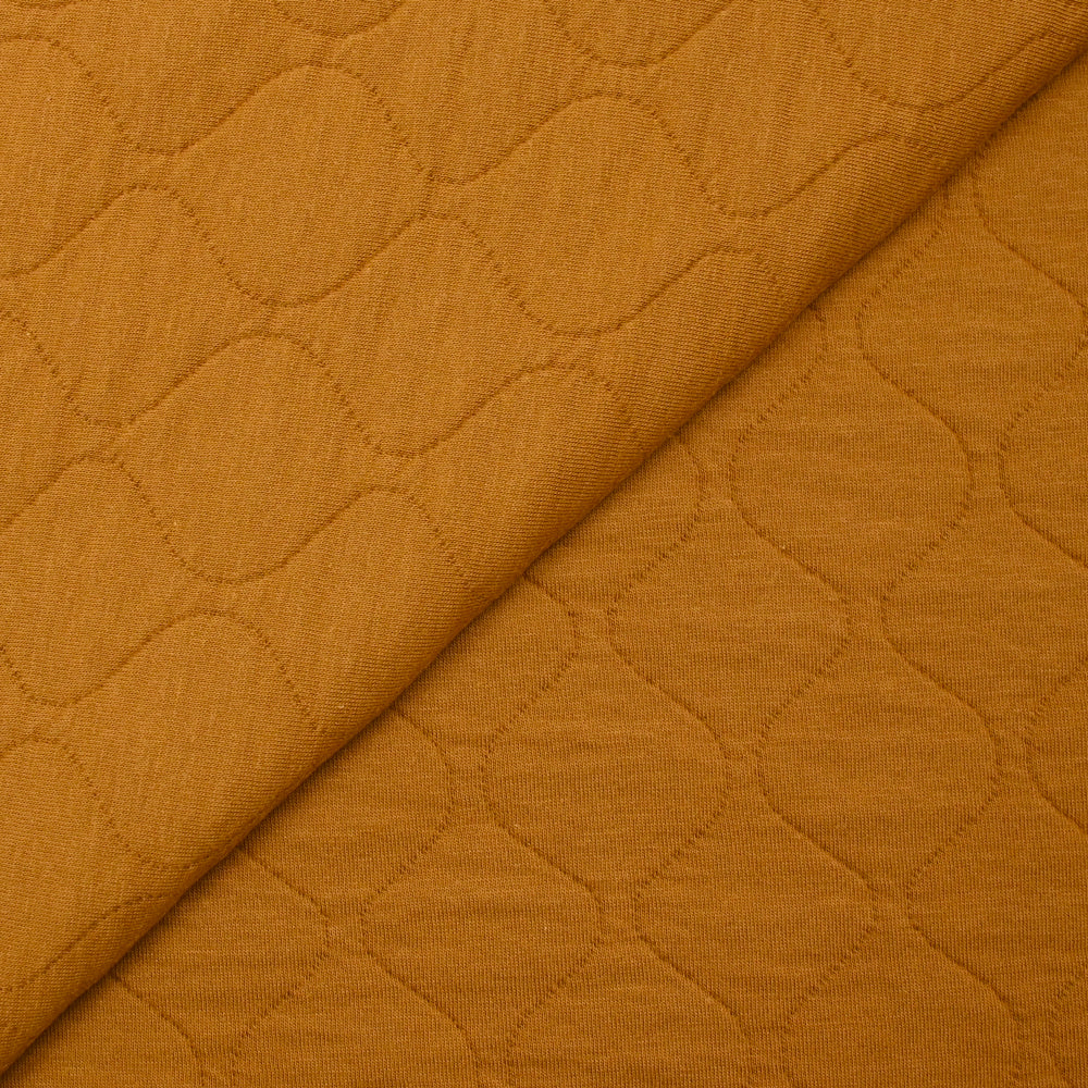 Jersey de coton matelassé camel
