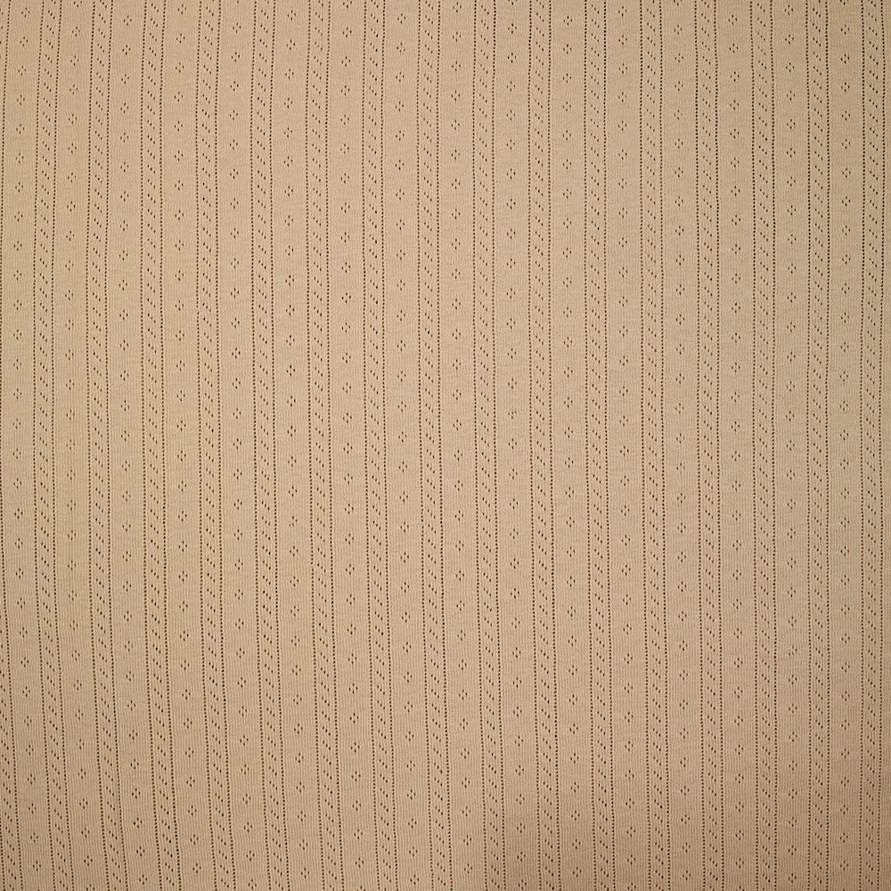 Jersey pointelle 100% coton beige