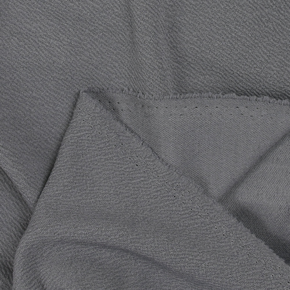 Jersey polyester texturé gris - Image 3
