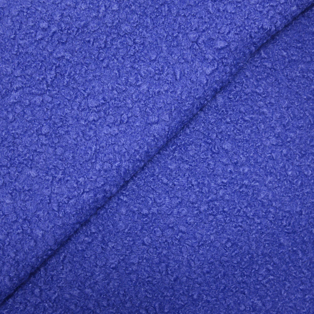 Lainage bouclette bleu violacé