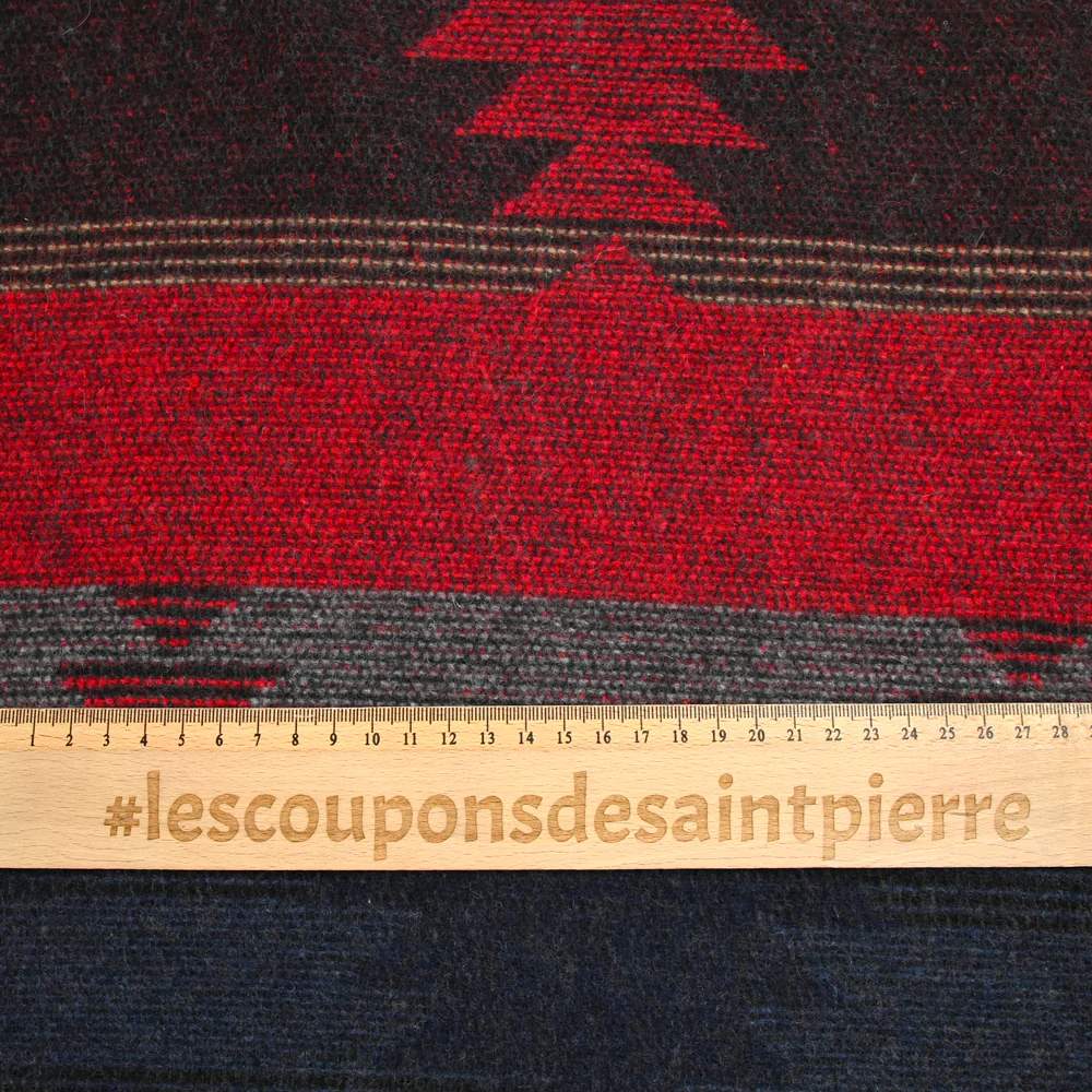 Laine mélangée montagne marine et rouge - Image 3