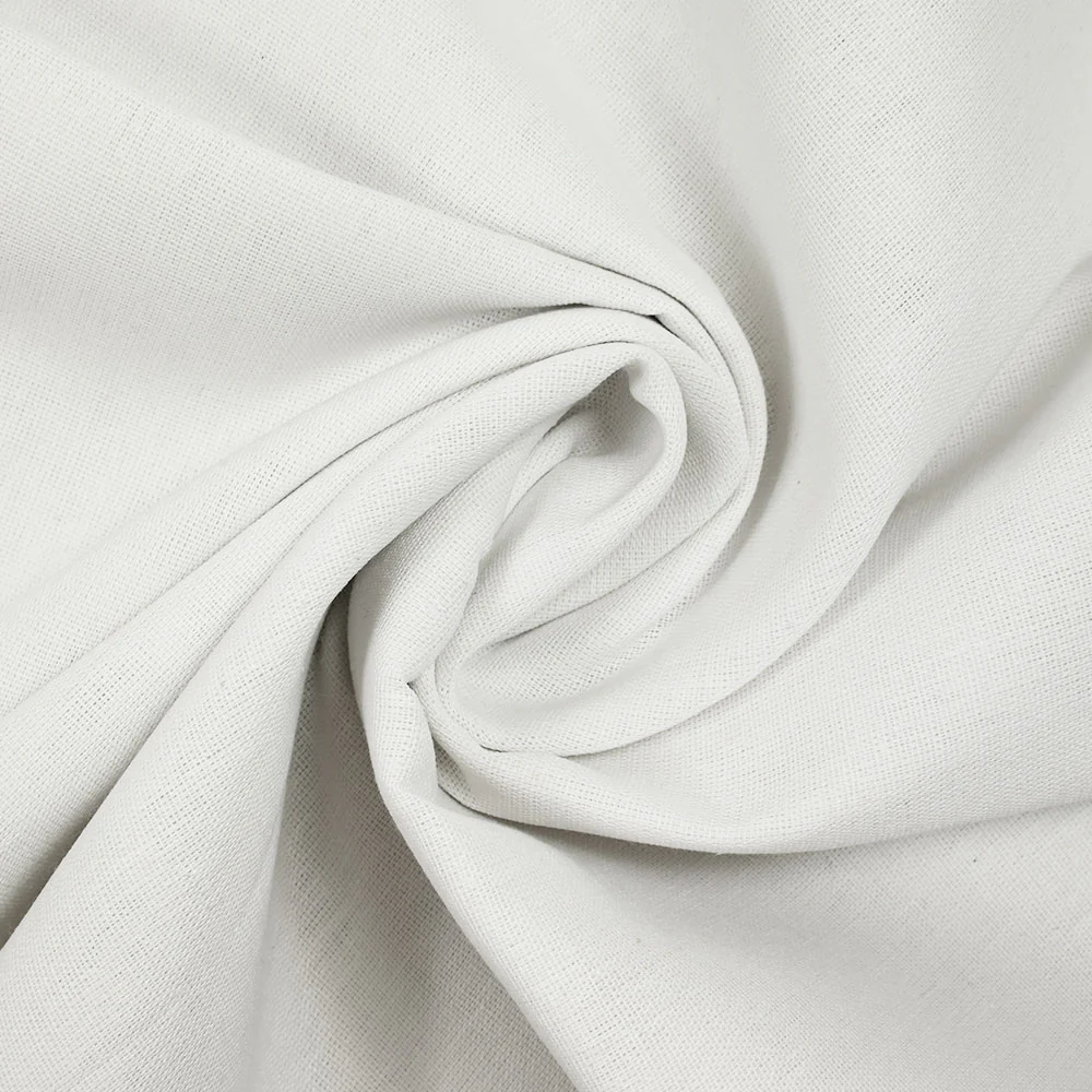 Lin viscose uni blanc - Image 2