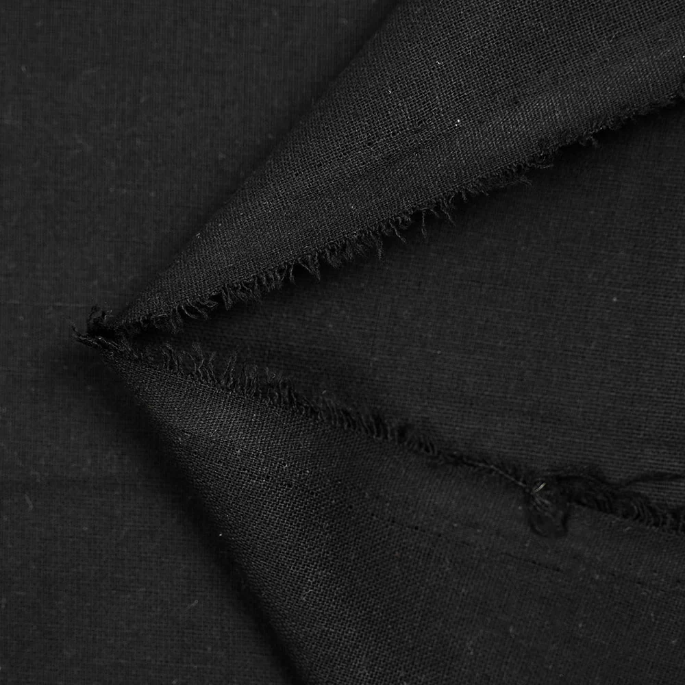 Lin viscose uni noir - Image 3