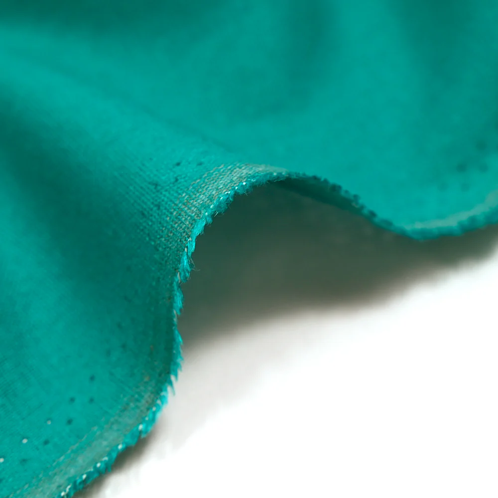 Lin viscose uni turquoise - Image 4