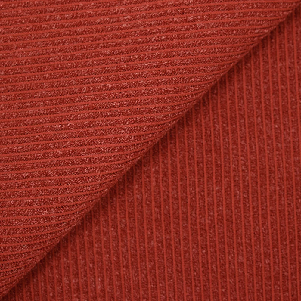 Maille Bianca côtelée tomette