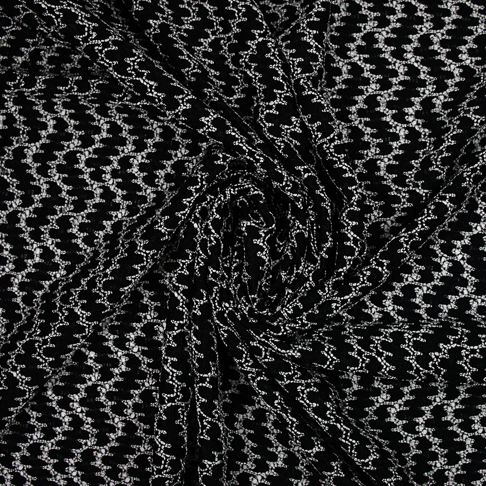 Maille dentelle brodée nuage noir - Image 2