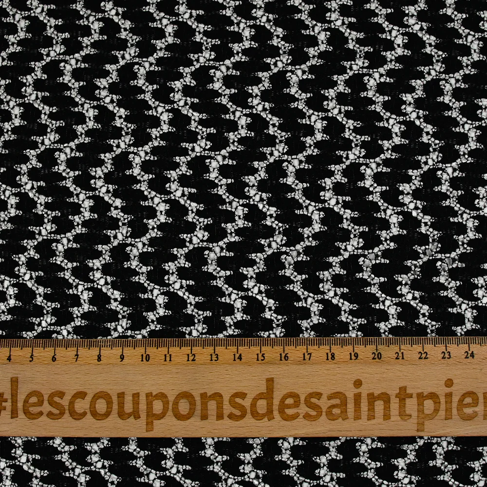 Maille dentelle brodée nuage noir - Image 3