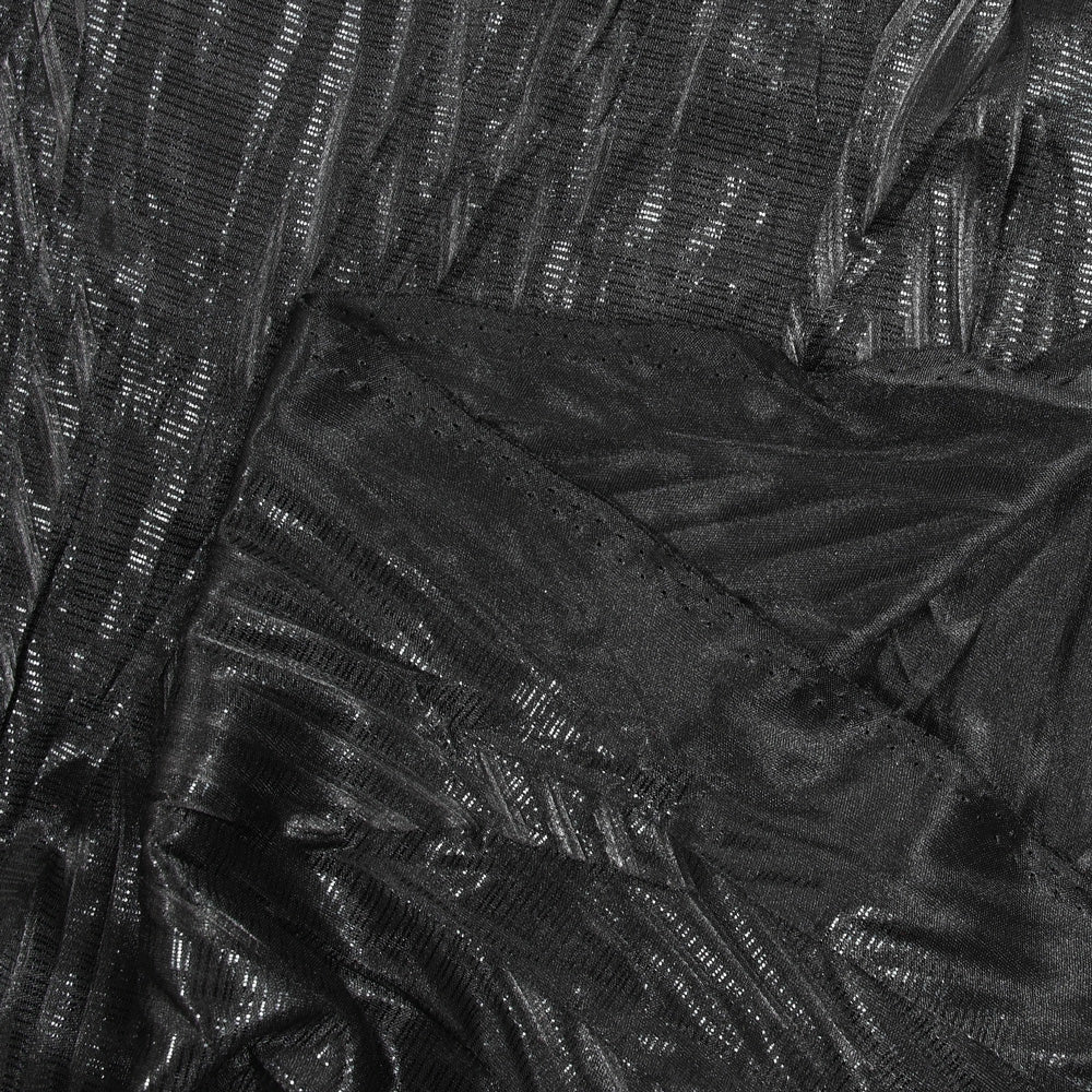 Maille fine imprimée disco party noir - Image 3