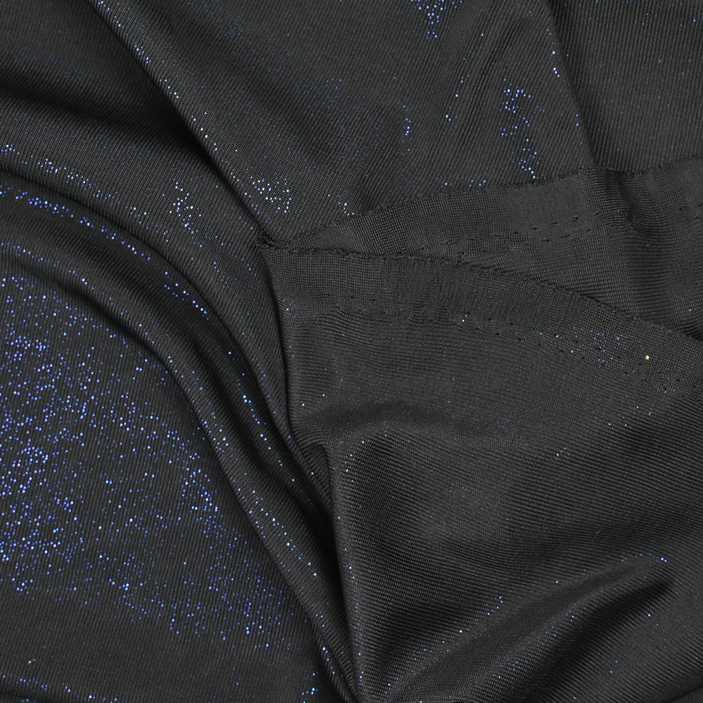 Maille fine Lurex bleu fond noir - Image 3