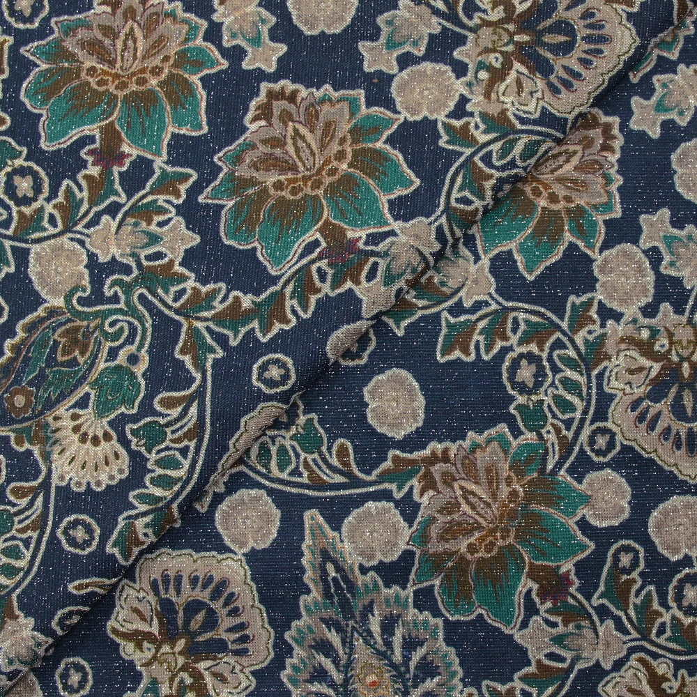 Maille fine Lurex indian spirit fond marine - Image 4