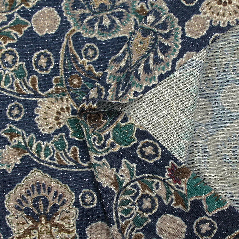 Maille fine Lurex indian spirit fond marine - Image 5