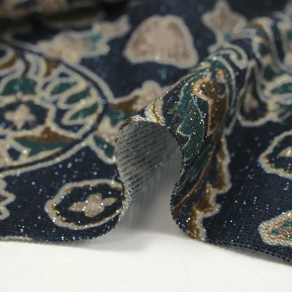 Maille fine Lurex indian spirit fond marine - Image 6