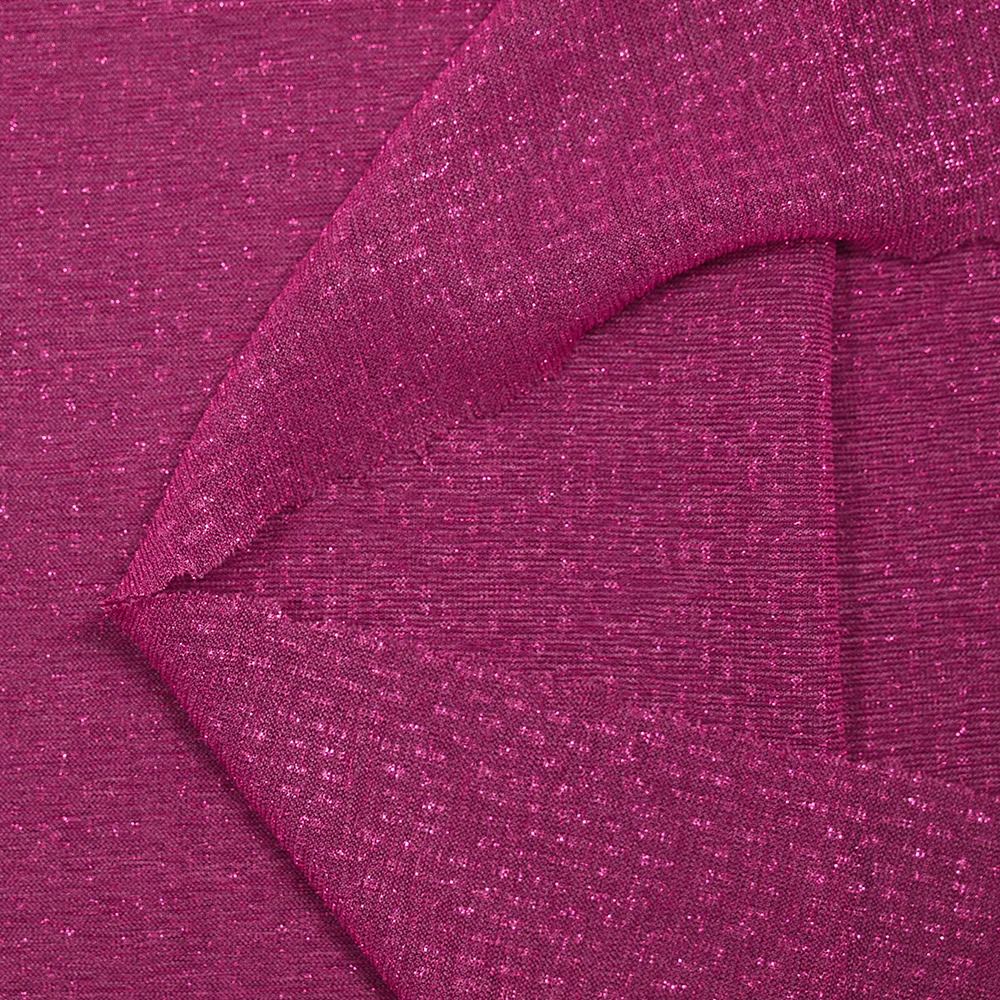 Maille fine lurex rose - Image 3