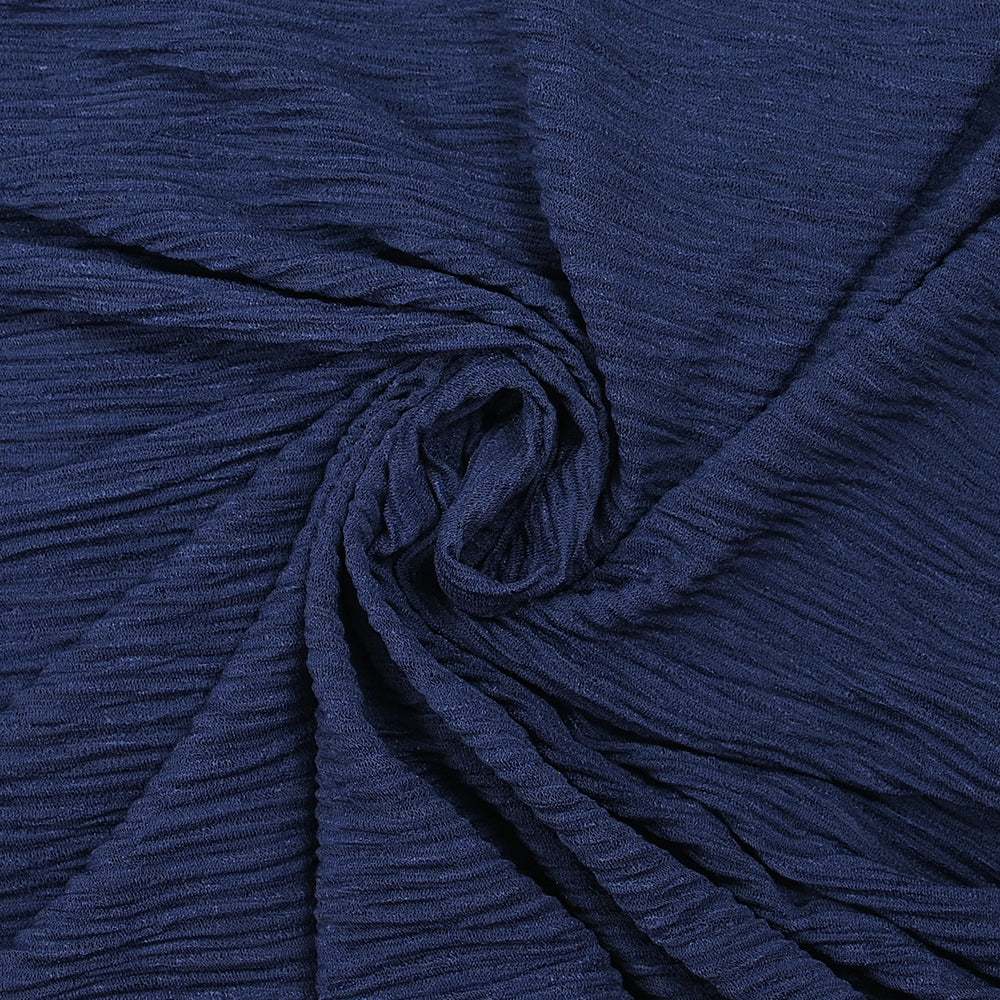 Maille fine plissée marine - Image 2
