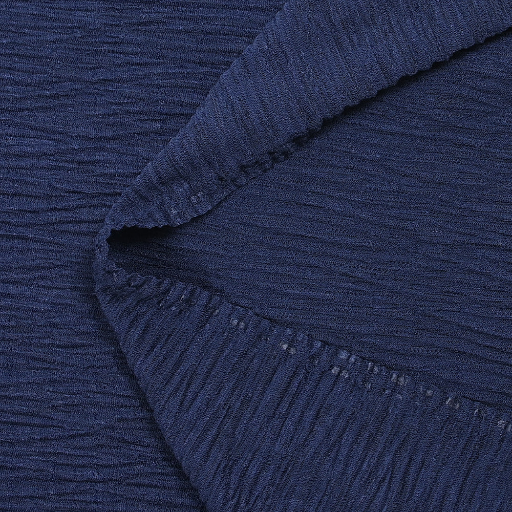 Maille fine plissée marine - Image 4