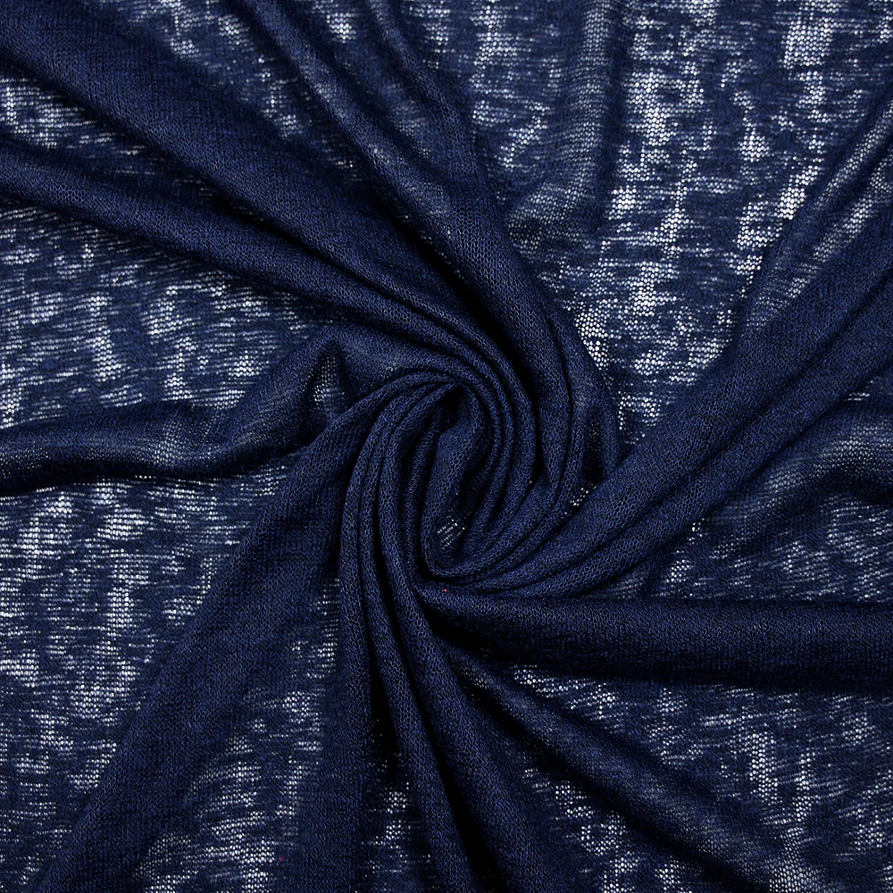 Maille flammée fine bleu marine - Image 2