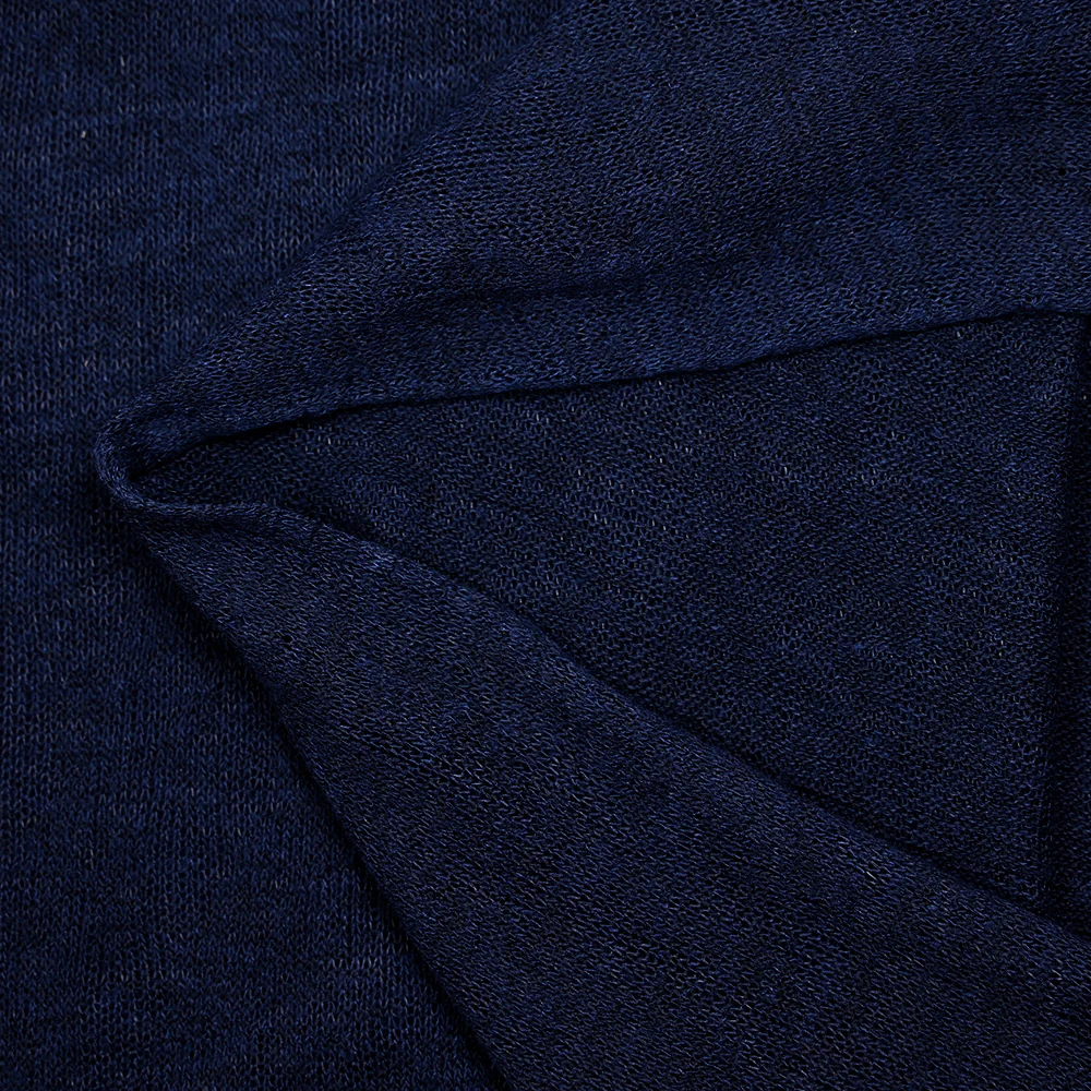 Maille flammée fine bleu marine - Image 3